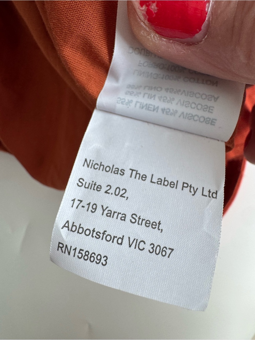 NICHOLAS Rust Orange Midi Dress with Sweetheart Neckline - Picture 8 of 9